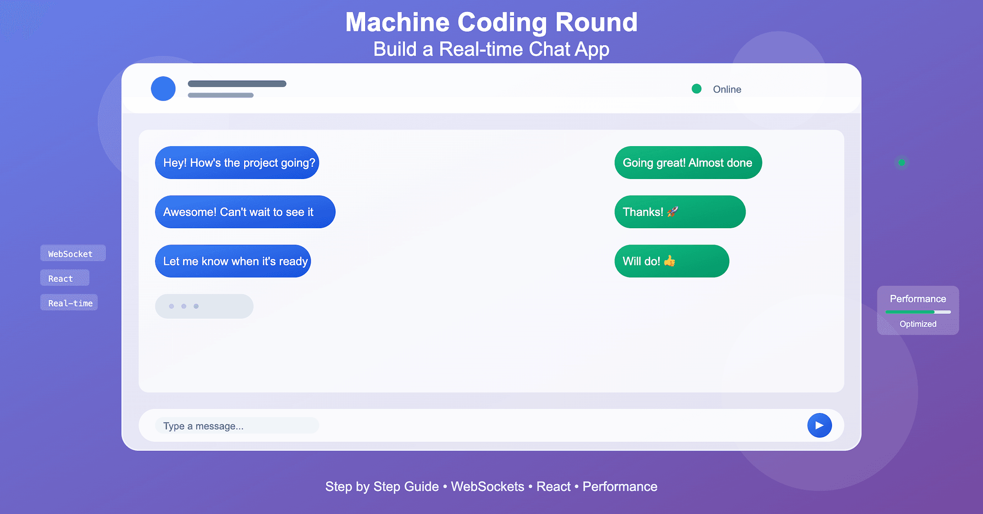 Machine Coding Round: Build a Real-time Chat App (Step by Step)