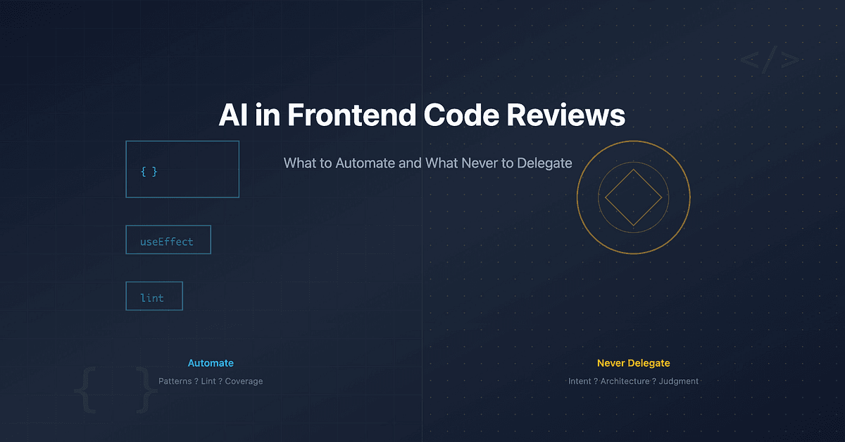 AI in Frontend Code Reviews: What to Automate and What Never to Delegate